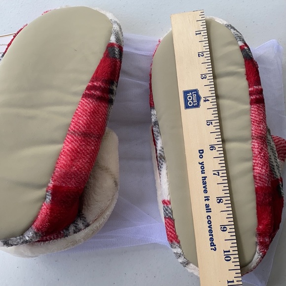 Pottery Barn Winslow Plaid Cozy Booties sz. Large - Picture 8 of 11